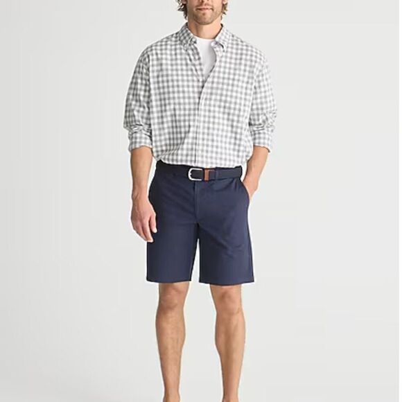 J. Crew 9" stretch chino short in Navy Blue size 36 NWT - Picture 2 of 12